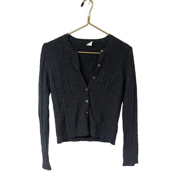 J. Crew Sweaters Vintage Jcrew Wool Angora Cashmere Cable Knit Gray